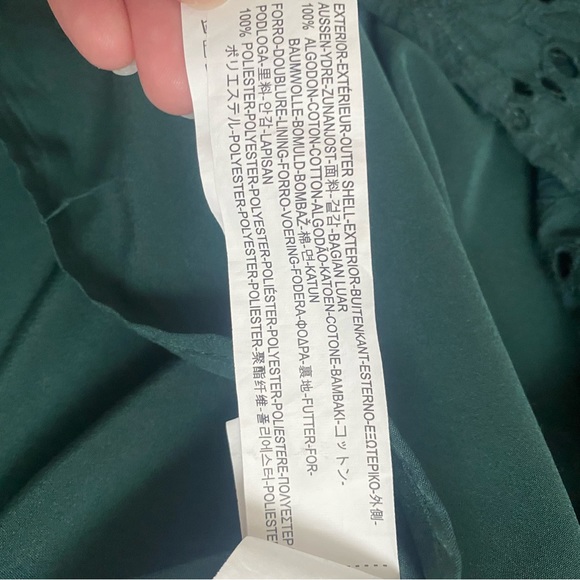 Zara Hunter green lace shift dress size XS - Picture 5 of 5